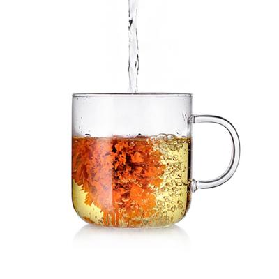 China Handcrafted Pyrex Viable Double Wall Crystal Glass Mug for sale