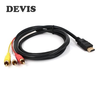 China High Quality COMPUTER Support Audio Video Cables HD Male To Male Audio Cord Compound 3RCA AV Cables Connector Adapter Cable for sale