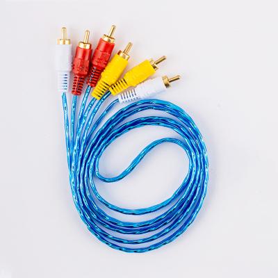 China COMPUTER Wholesale 3RCA Male To 3 RCA Male Compound Audio Video Cables AV Audio Cable Connector Cable For HDTV for sale