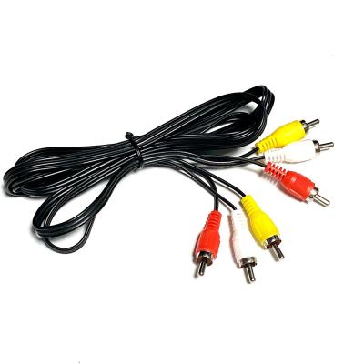 China COMPUTER Gold Plated 3RCA Stereo Connector to 3RCA Male to Male Extension Cable Audio Cable Adapter AV Audio Video Cable for sale