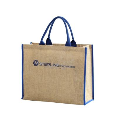 China Wholesale high quality custom shopping bag gift bagscustom design eco-friendly jute material for sale