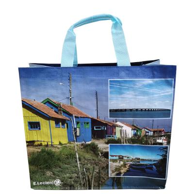 China Wholesale High Quality Recycled Custom Logo Eco-friendly Material Waterproof Laminated PP Woven Shopping Bag for sale