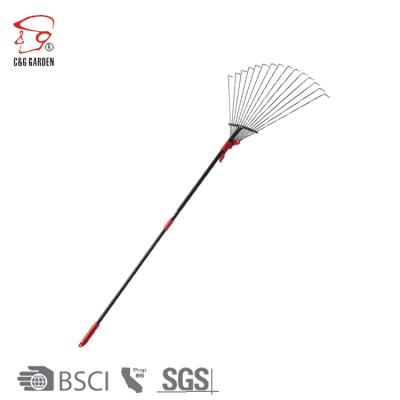 China RK15-206 Garden Rake 15 Tooth Rakes and Upgrade China Portable Tool Leaf Rake for sale