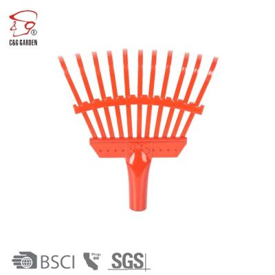 China Garden Rake Garden Tools China Manufacturer Ergonomic Steel Handle 11 Wastes Garden Lawn Steel Rake for sale