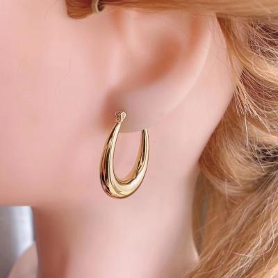 China Neo-Gothic Gold Plated Circle Earrings / Women's Earrings Fashionable Jewelry for sale