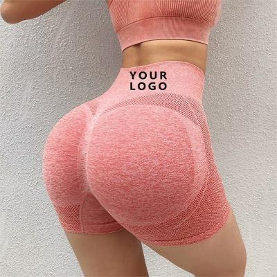 China High Stretch Yoga Compression Sports Shorts Fitness Gaiters Gym OEM Nylon Shorts Running Seamless Breathable Waist For Women for sale