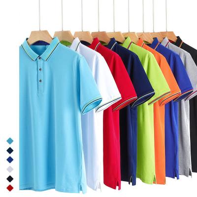 China Sales Promotion Breathable Solid Color Plain Blank Logo Pique Polyester Custom Embroidery Washed Polo Shirts Men's T-shirt Cotton T-shirts for sale