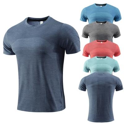 China 90%Polyester Quick Dry Anti-Wrinkle Sport Running T-shirts Printed Sports Shirts for sale