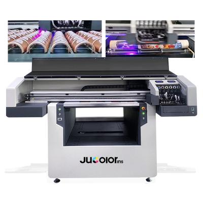 China Machinery Repair Shops Jucolor Factory Ricoh GH2220/G5i Printheads Printing Machine UV Luggage Curved Dots 9090 UV Printer for sale