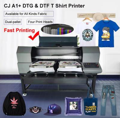 China Professional CJ ​​T-shirt Textile A1 Digital T-shirt Printing Machine Direct To Garment Custom for sale