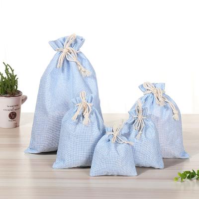 China Wholesale Gift Bag Eco-Friend Customized Wholesale Promotional Jewelry Canvas Bag Drawstring Jute Pouch for sale