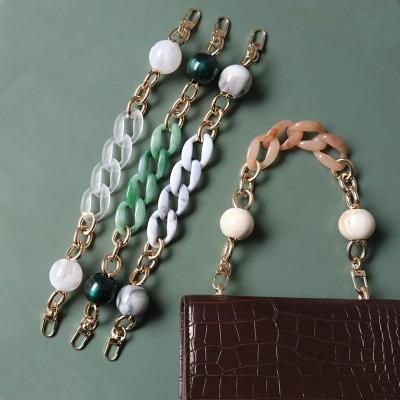 China Wholesale Ornament Short Chain Handbag Accessories Daily Life Shoulder Strap Cluth Bag Strap Acrylic Chain for sale