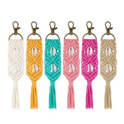 China Decorative Bag Accessories Charm Bohemian Decoration Shell Tassels Keychain For Beach Bags for sale