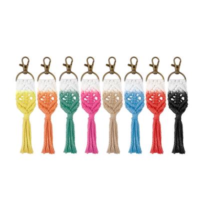 China Boho Decorative Bohemian Tassel Cotton Accessories Purse Handbag Key Chain For Bag Decoration for sale