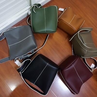 China Daily Life Wholesale Vegan PU Leather Lady Shoulder Bucket Bag Fashion Women Handbag Cross - Body Bag In Bag for sale