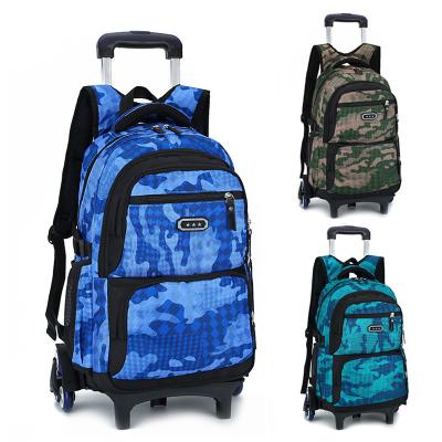 China Wholesale Waterproof China Waterproof Full Nylon Printing School Boy Bag Wheeled Backpack Bags Children Kids for sale