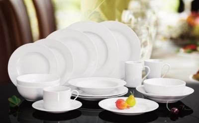 China round /rim shape 16pcs White find porcelain dinnerware sets with gifbox/dessert plate for sale