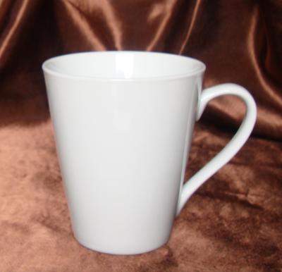 China superwhite fine quality  cone shape porcelain mug /milk mug 290ml for sale