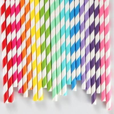 China Multi Color Minimalist Paper Straws Disposable Food Grade Eco-friendly Biodegradable Paper Straw For Drinking 100pcs/bag for sale