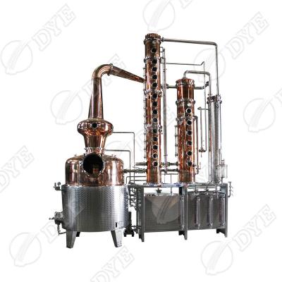 China Hotels DYE Red Copper Distillation Unit Alcohol Reflux Distiller Column Price Alcohol Distiller for sale