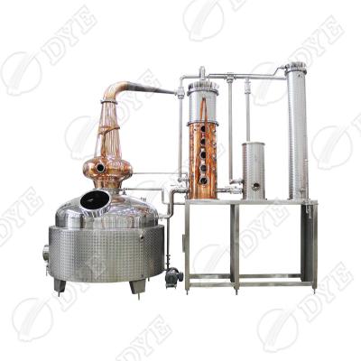 China China DYE Craft Spirit Production Line Illicit Alcohol Column Distillation Reflux Manufacture Copper Distillation Unit Again for sale