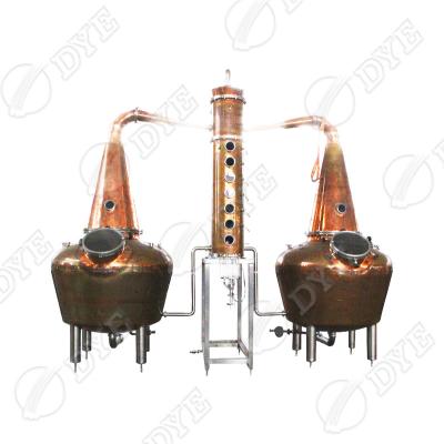 China Still 2000L DYE copper distillador alcohol distiller vodka whiskey distillation distillery equipment mineral spirits vodka making machine for sale for sale