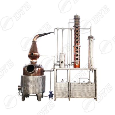 China Mineral Spirits DYE Alembic Distillation Whiskey Alcohol Stainless Steel Pot Distiller Column For Distillation With Tray for sale