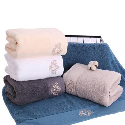 China OEM Child Safe High End Hotel Bath Towel Set 100% Cotton Amenities 5 Star Logo Hotel Supplies For Family Gift for sale