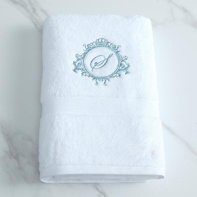 China Child Safe Strong 100% Cotton Embroidered Fabric Of Water Absorption Bath Towel for sale