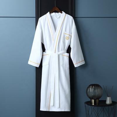 China OEM Breathable Chinese Factory Long Sleeve Bathrobe 3 Color Kimono In Lounge Cotton Hotel Nightgown For Male for sale