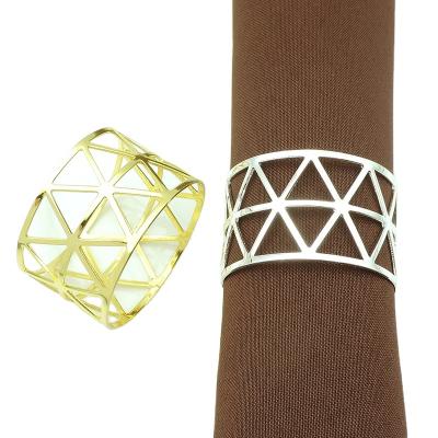 China Hot Selling Store Metal Silver Gold Plating Napkin Online Ring Webbing Cheap Napkin Loop Coil Viable For Dining for sale