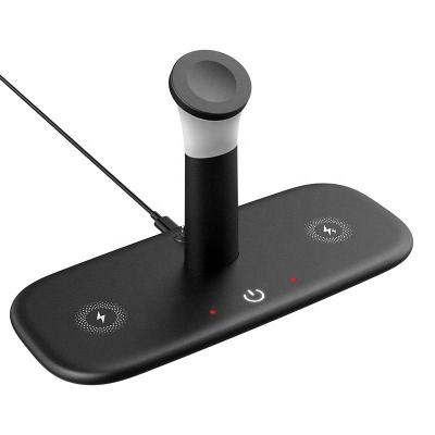 China 5 in 1 Radio Charging 15W Auto Wireless Charger Warm Cool Lights for Carpet Non-slip Charger Radio for sale