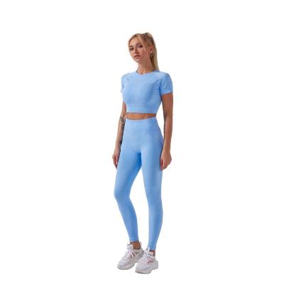 China High Quality Active Wear Breathable 2 Piece Workout Set Woman Sports And Gaiters Gym Sets For Women for sale