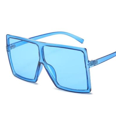 China Custom Made One Piece Designed Logo Frame Square CE Sunglasses Fashion Big 2020 Oversized Sun Glasses Women for sale