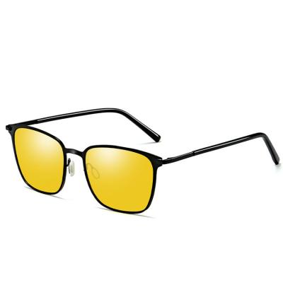 China Fashion Sunglasses Light Up Square Frame Titanium Sunglasses Polarized Men for sale