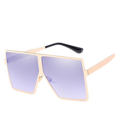 China Oversized Men Women Sunglasses OEM Italian Fashion Metal Sunglasses Dropshipping Fashion Sun Glasses for sale