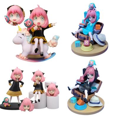 China Collection Newcomer 7 Styles Notice Cute Family Anya Anime Family Anya Q Version Model PVC Resin Collectible Action Figure Spy Figure for sale