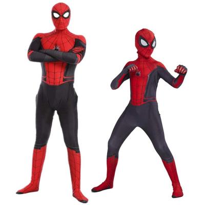 China 2022 Hot Sales Red Spider Movie Superheroes Adult Kids Halloween Spiderman Jumpsuit Halloween Cosplay Costume for sale