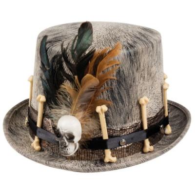 China Other Voodoo Hat Pour Halloween Bone Top Hat Halloween Decoration for sale