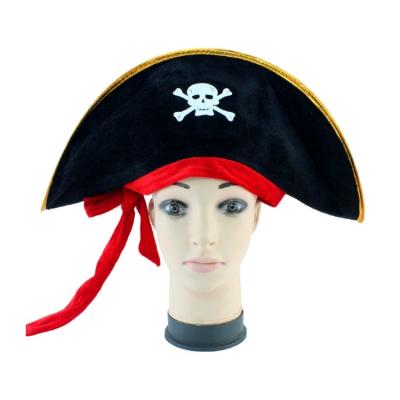 China Other Halloween Decoration Red Rope Pirate Hat Caribbean Pirate Hat In Cheap Price Halloween Hat for sale