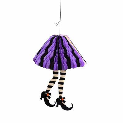 China Custom Paper Factory Halloween High Heel Parachute Hanging Hanging Paper Lantern Props Halloween Decorations for sale