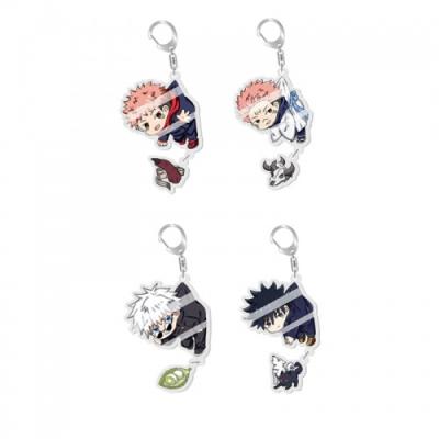 China Fashion 12 Style Hot Anime Jujutsu Kaisen Lying On Anime Cute Funny Action Gift Key Chain Cosplay Fans Fans for sale