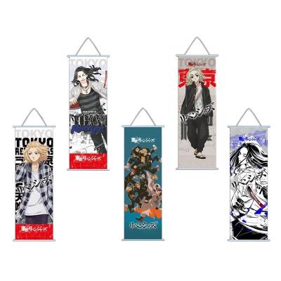 China 7 Style Tokyo Avengers Anime Fabric Wall Scroll Poster GM Portable 70X30CM Custom Design Wallscroll for sale