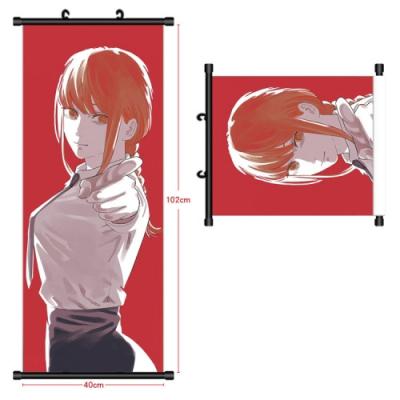 China GM Portable 102CM Anime Waterproof Chainsaw Man Wall Decorative Cartoon Character WallScrolls 15 Styles for sale