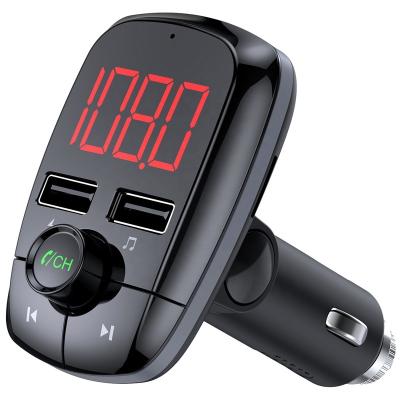 China Play music/white light MP3 player radio FM transmitter display voltage card handsfree U-disk microphone call/car charging T50 BT V5.0 car kit for sale