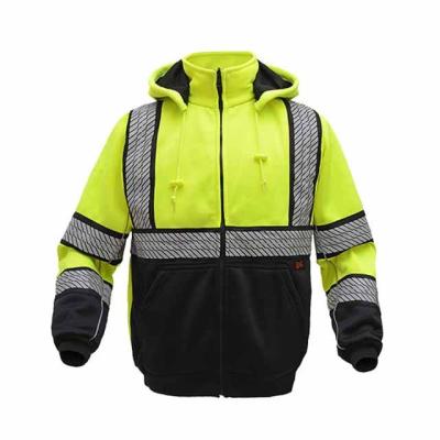 China Wholesale High Visibility Customize Hi Vis Yellow Waterproof Winter Construction Custom Reflective Safety Jackets For Men for sale