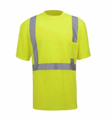 China China Factory Motorcycling High Visibility Safety Vest Hi-Force Short Sleeve Class 2 Safety Recycling Shirt Low MOQ for sale