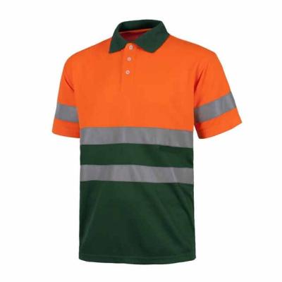 China High Visibility Poly Cotton Two Tone Safety Polo Shirt High Visibility Tape Reflective T-shirt Clothing Shirts Wholesale for sale