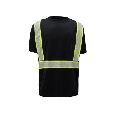 China High Visibility V-Neckline High Visibility Contrast Safety T-shirt Safety T-shirt Cheap Reflective Clothing T-shirt Top for sale