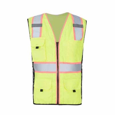 China High Visibility Reflective Polyester Highly Effective Lady Safety Vest With Pockets Mine Safety Clothing 3m High Visibility Tape for sale